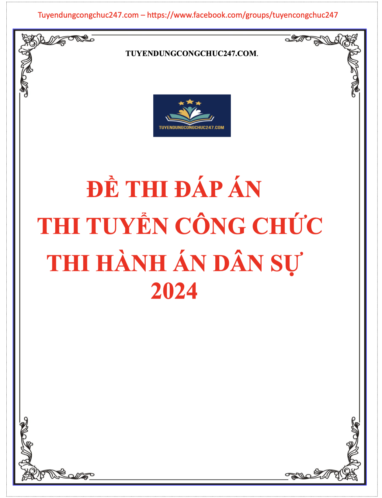 Đề thi công chức thi hành án dân sự